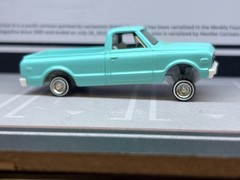 Matchbox 1968 Chevy C10 With Custom lowrider 3D printed Wheel Swap