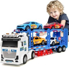Toddler Boy Toys for 3 4 5 6 7 Years Kids, 21″ Double Layer Race Truck Toy wi…