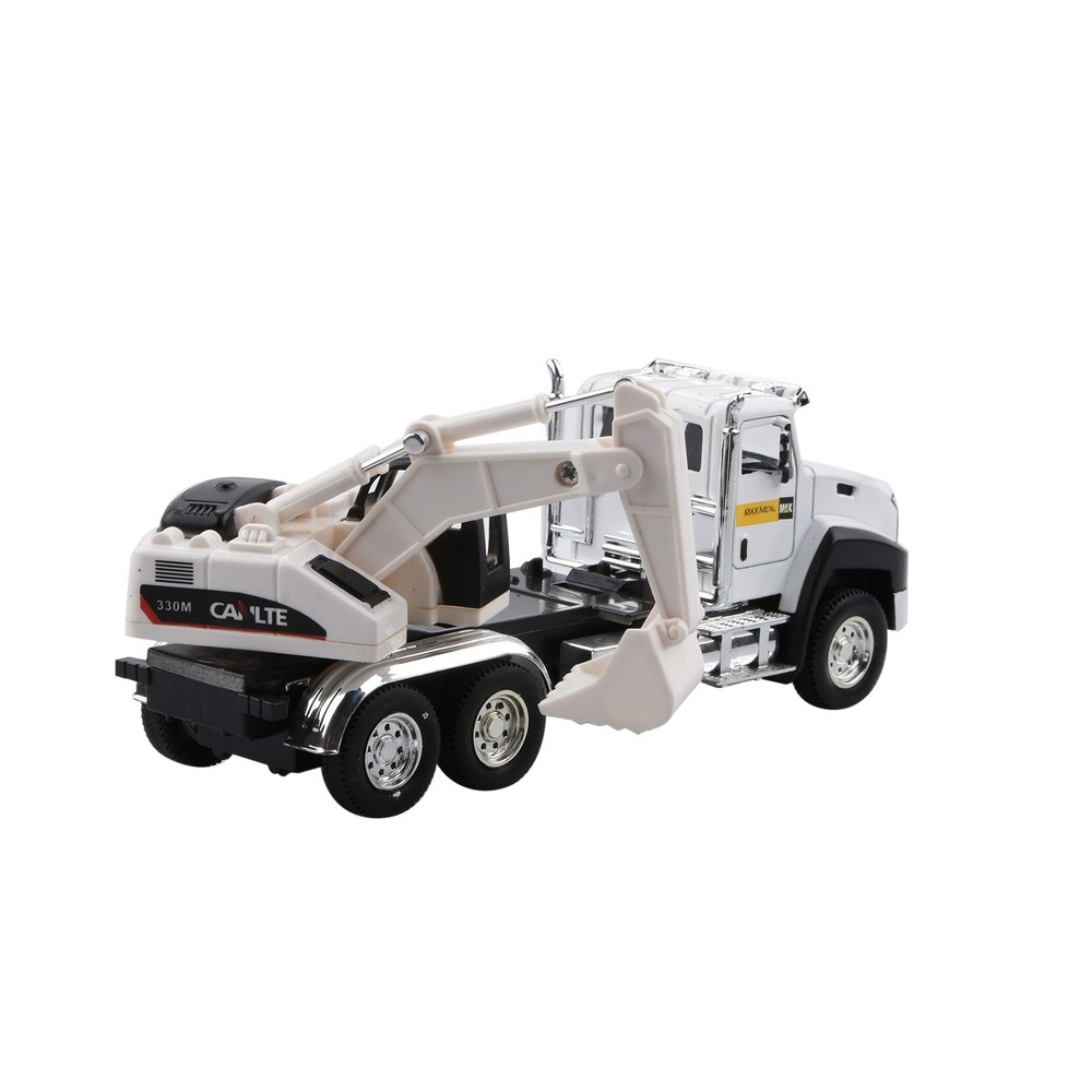 Excavator Truck Pull Back 1/50 Model Car Toy Kids Toy Vehicle Gift/Decoration B