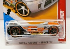 2012 HOT WHEELS NIGHT BURNER, THRILL RACERS SPACE #2/5, HW #192, NICE CARD, VHTF