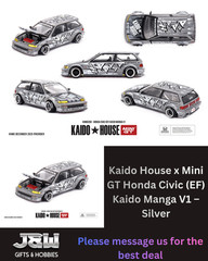 Kaido House x Mini GT Honda Civic (EF) Kaido Manga V1 – Silver #260 1/64