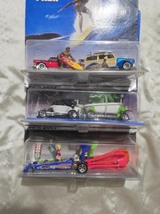 NIB Vintage Hot Wheels Action Pack Lot Of 3: Scum Chums, Drag Racing, Surf’s Up