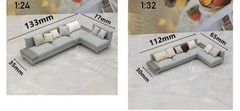 Diorama 1:18/24 Sofa Model Set Garage Workshop Furniture Scene Display Accessory