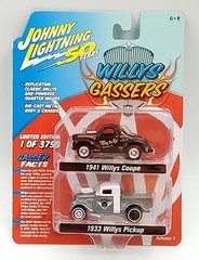 1/64 Johnny Lightning 50 Years Willys Gassers Set 1941 & 1933 Limited Edition.
