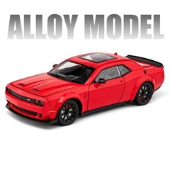 1pc 1:24 Dodge Hellcat SRT Red Eye Alloy Diecast Sports Car Model