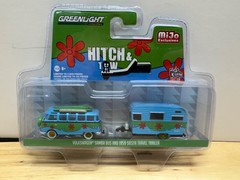 1/64 Greenlight Hitch & Tow Series Mystery Machine Scooby Samba Bus Trailer Rare