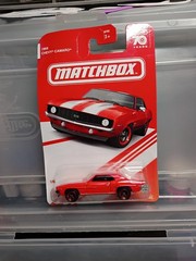 Matchbox 1969 Chevy Camaro 1:64 Diecast Car Red/White Stripes Unopened