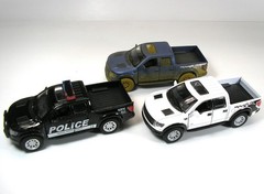 Lot of Kinsmart 2013 Ford F-150 SVT Raptor 1:46 diecast trucks Police & regular