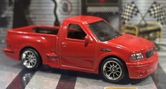 Hot Wheels ‘99 Ford F-150 SVT Lightning CUSTOM Wheel Swap W/ Rubber Tires