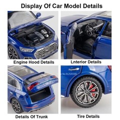 1:24 AUDI Q5 SUV Alloy Car Model Diecast & Toy Vehicle Metal Childrens Gift Kids