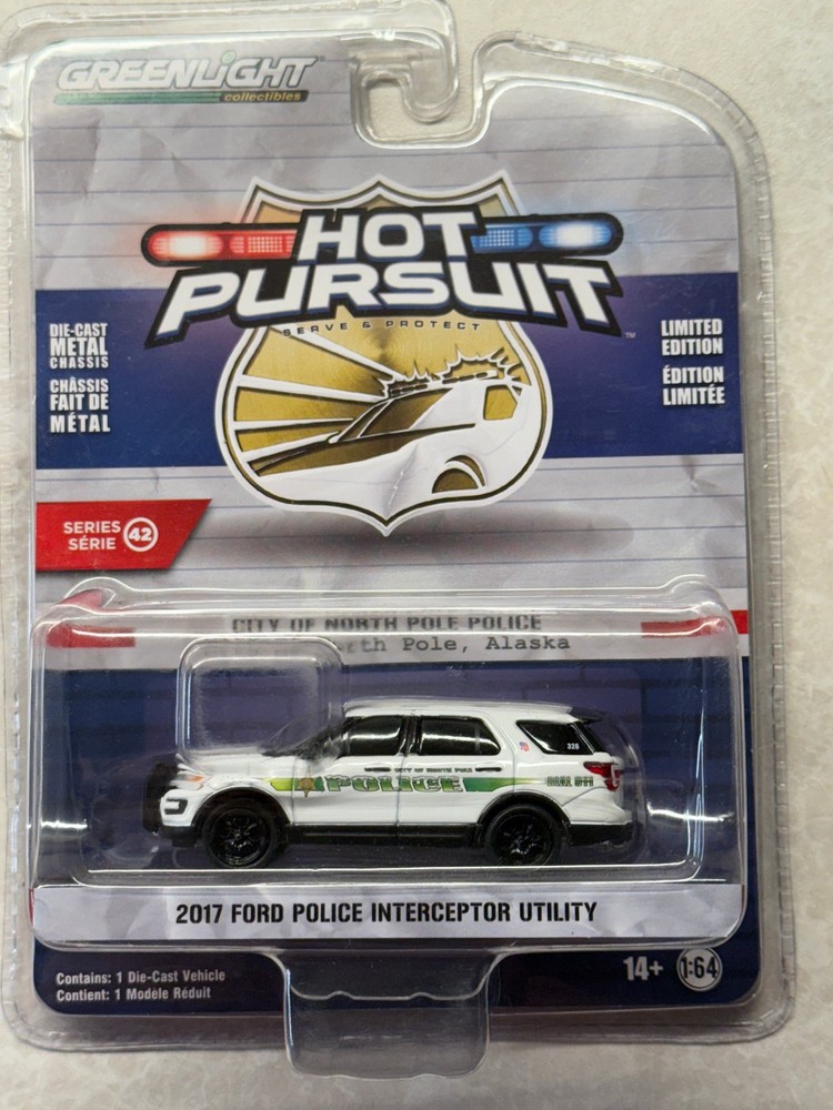 Greenlight Hot Pursuit 2017 CITY of NORTH POLE ALASKA POLICE interceptor SUV NIP