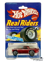🔥🔥Hot Wheels Real Riders ’57 T-Bird Ford Thunderbird Red/Gray Hubs H35🔥🔥