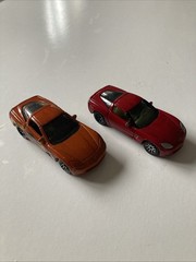 MATCHBOX 1:60 CHEVROLETTE CORVETTE C6 MB630 x 2 RED & COPPER 2003 CHINA, See Pic