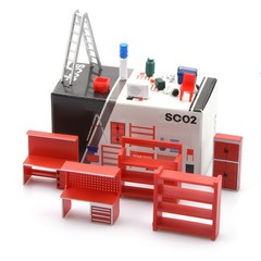 1/64 Dioramas Model Display Furniture Tools Deco Garage Parking Lot Model Scene