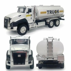1:50 Alloy+Plastic Construction Tanker Trailer Truck Model Toy Diecast For Kids.