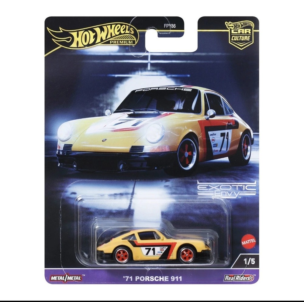 Hot Wheels Premium Car Culture Exotic Envy 71 PORSCHE 911 1:64 Diecast HKC80™