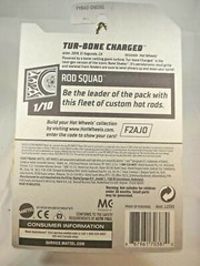 2019 Hot Wheels #145 Rod Squad 1/10 TUR-BONE CHARGED Chrome-Black w/RedPr5BlkDD8