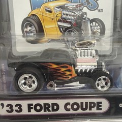 🔥1933😎Ford Coupe🖤Black❤️Red🔥Flames Muscle💪🏼Machines 1/64 Diecast