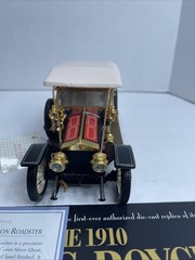 FRANKLIN MINT 1910 ROLLS ROYCE SILVER GHOST BALLOON ROADSTER W/ Paperwork