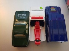 Corgi Ford Transit Wrecker & Race Support Land Rover & Jaguar Track Car – Boxed