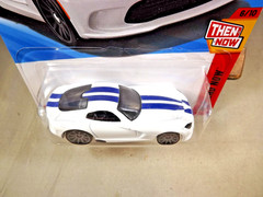 2025 Hot Wheels #214 Then and Now 6/10 2013 SRT VIPER White w/Gray 10 Sp Wheel