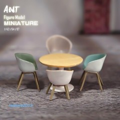 Set 1/43 Desk Chair Miniatures Scene Props Figures Model For Cars Vehicles Toys