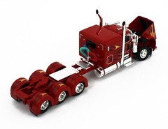 2022 DCP 1:64 *RED w/FLAME* Peterbilt 389 Tri-Axle w/Magnitude HEAVY HAUL Lowboy