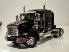 RARE! 1/64 DCP Black Kenworth T800 Aero Cab Sleeper Midroof Bobtail Truck