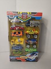 Suntoys Express Wheels 10 Pack Diecast Metal & Plastic Cars and Trucks Set