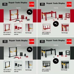 1/64 Diorama Car Garage Maintenance Tools Set Model Workshop Scene Props Model