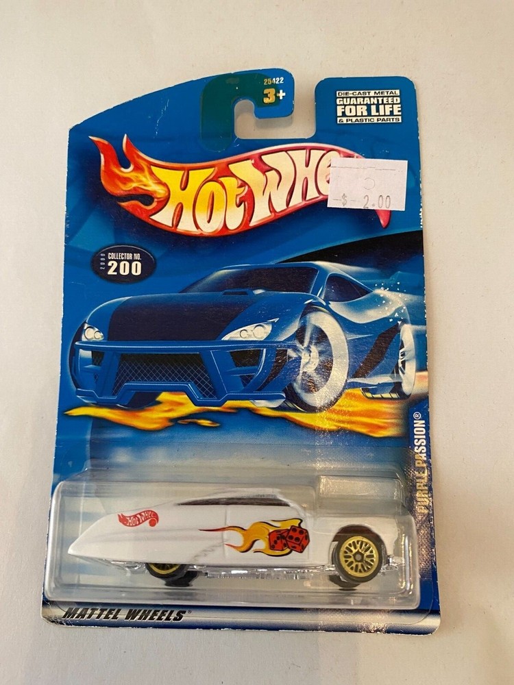 Hot Wheels Purple Passion Diecast Car, Collector No. 200. White with Decals