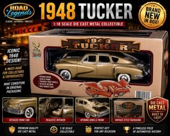 Road Legends 1948 Tucker 1:18 Diecast Model Car New in Box Opening Parts