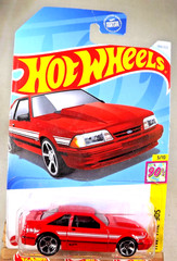 2024 Hot Wheels #194 HW: The 90’s 3/10 ’92 FORD MUSTANG Red w/Chrome MC5