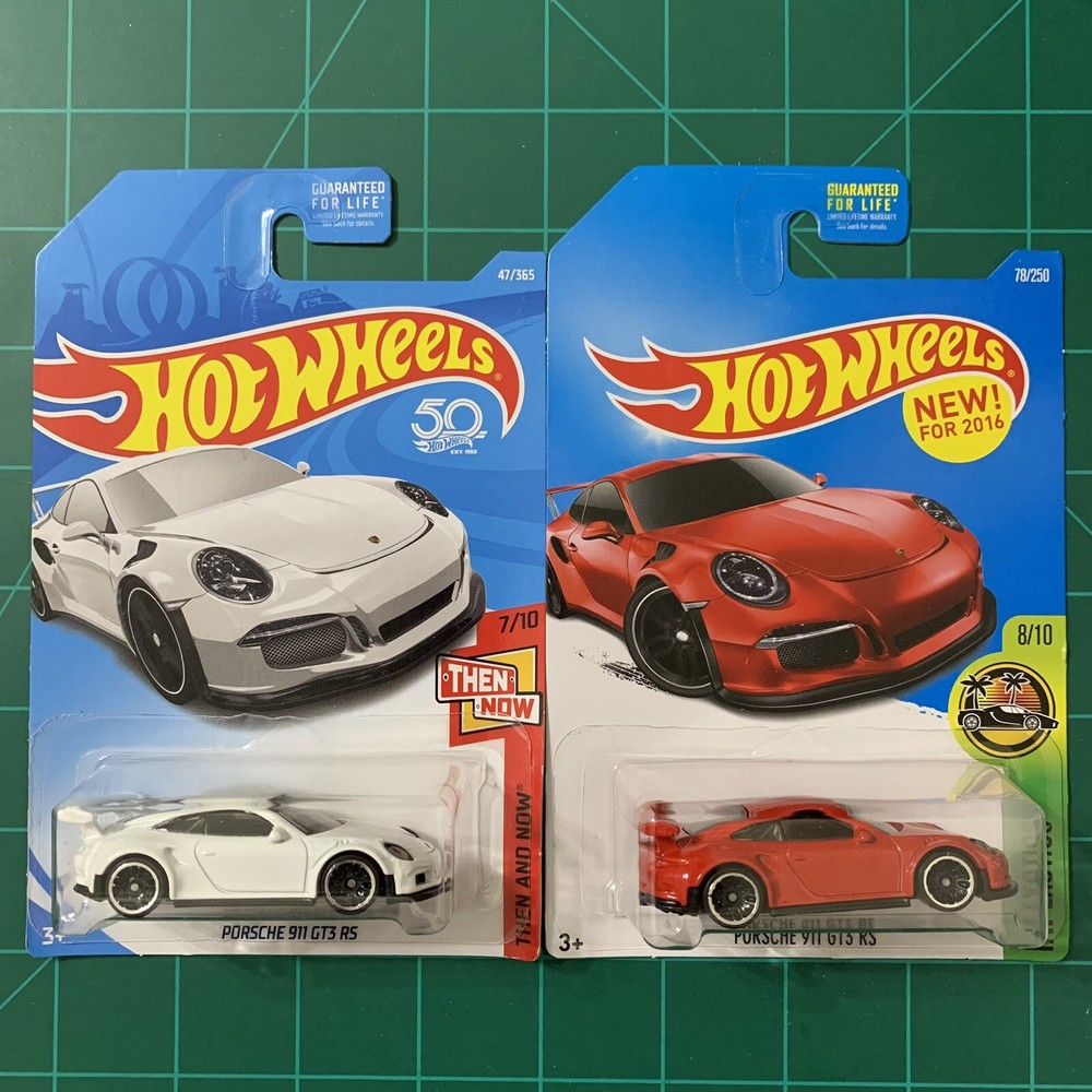 Hot Wheels Porsche 911 GT3 RS Red + White * New Model 2016 Version *