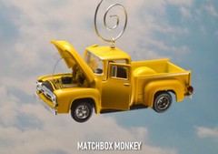 Custom 1956 Ford F-100 Pickup Truck Christmas Ornament 1/64 Adorno Vintage Style
