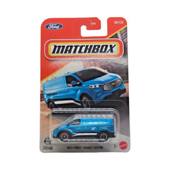 2025 & 2026 Matchbox 2023 Ford E-Transit Custom Van Gray & Blue Variation Set