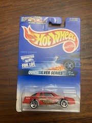 1997 Vintage Hot Wheels #545 Quicksilver Series 1/4 CHEVY STOCKER Red w/3 Spokes