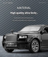 1:32 Rolls Royce Cullinan Alloy Car Model With Light Sounds Children’s Toys