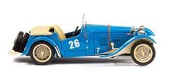 ESVAL 1947 HRG 1500 sport roadster BLUE 1/43 Resin Model TOP DOWN VERSION