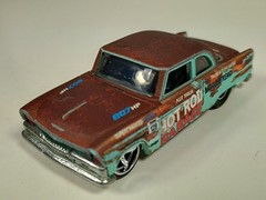 1955 Plymouth Savoy Hot Wheels 2024 Boulevard #101 Matte Teal RR5SPM 1:64 Loose