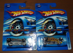 2X – 2005 Hot Wheels – 1933 Ford Lo-Boy – Tan & Yellow Color Variations
