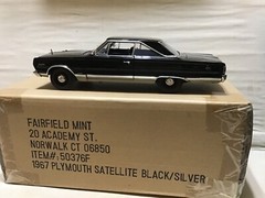SATELLITE BLACK 1967 HEMI 426ci PLYMOUTH #50376F 1/18 HIGHWAY 61 FAIRFIELD MINT