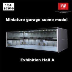 Diorama 1/64 Big Garage Model LED Lighting Parking Lot Scene Display Case Toy US