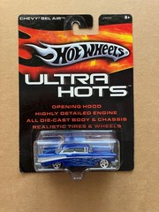 Hot Wheels 2006 ULTRA HOTS Chevy Bel Air 1/64 Diecast Blue and Silver w/Flames