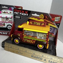 Maxx Action Food Trucks (ALL 3) Friction Motor Rubber Tires Lights and Sound NEW
