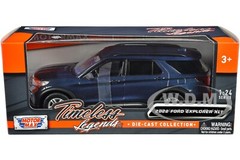 2022 FORD EXPLORER XLT DARK BLUE 1/24 DIECAST MODEL CAR BY MOTORMAX 79378