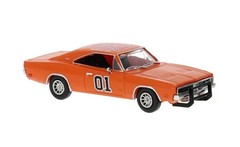 BREKINA 1969 DODGE CHARGER ORANGE GENERAL LEE HO 1/87 PLASTIC