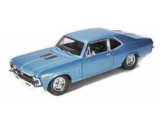 1970 Chevrolet Nova SS Blue 1:24 Scale Diecast Model Car by Maisto 31262BL