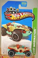 2013 Hot Wheels #67 HW Imagination-Dino Riders SWAMP BUGGY Tan Variant wOROH6 Sp