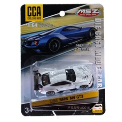 BMW M4 GT3 White 1:64 Diecast Model Car New Sealed Blister Pack